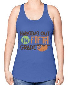 Hanging Out in Fifth 232# - fifth grade -Racerback Tank