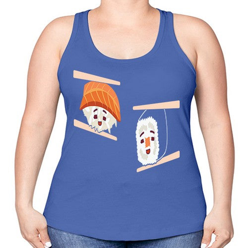 Happy Sushi Anime Kawaii Set Anime 232# - anime -Racerback Tank