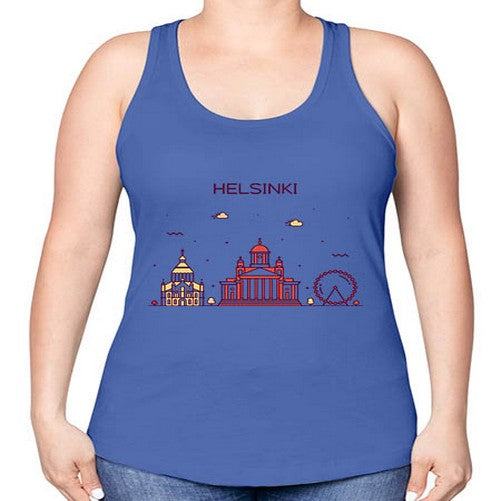 Helsinki 837# - cities -Racerback Tank