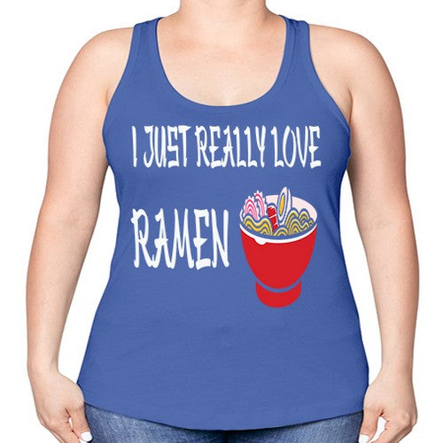 I Just Love Ramen Japanese Anime 238# - anime -Racerback Tank