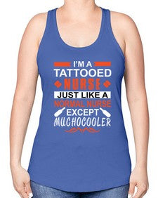 I am tattooed nurse Style 864# - nurse -Racerback Tank