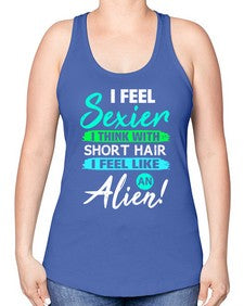 I feel sexier with short hair 12# - ufo -Racerback Tank