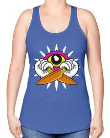 I spy you 140# - cartoon general -Racerback Tank