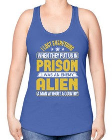 I was an enemy alien 24# - ufo -Racerback Tank