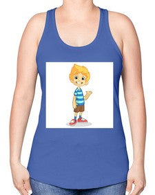 Kid 151# - cartoon general -Racerback Tank