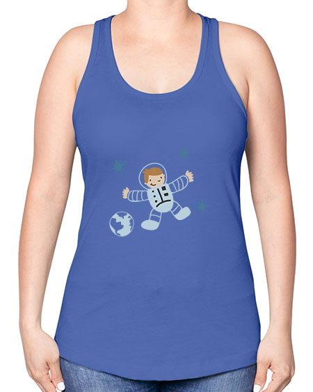 Littlespaceman 16# - space -Racerback Tank