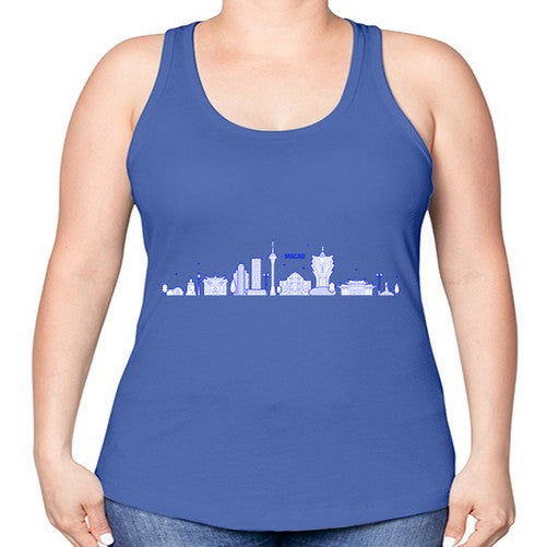 Macau 1199# - cities -Racerback Tank