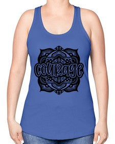 Mandala Courage 759# - mandala -Racerback Tank
