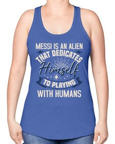 Messi is alien that dedicates himself 33# - ufo -Racerback Tank