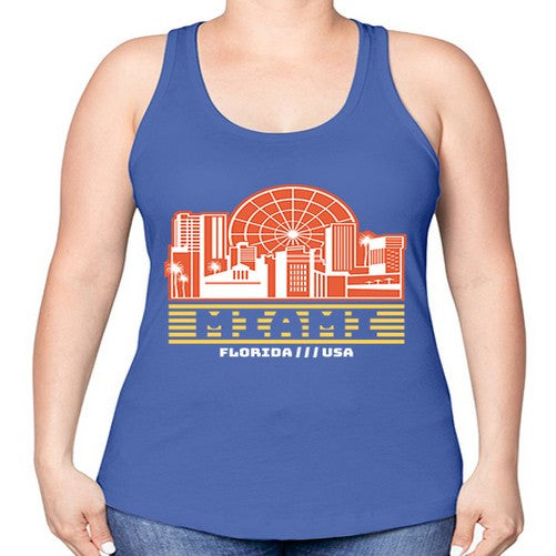 Miami 1284# - cities -Racerback Tank
