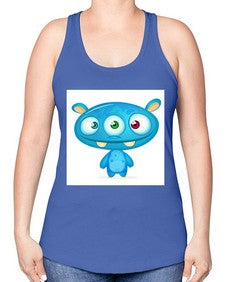 Monster 181# - cartoon general -Racerback Tank