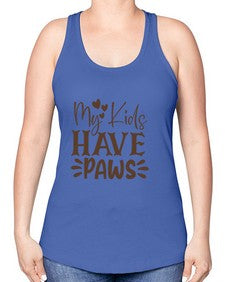My Kids Have Paws Style 21# - cats -Racerback Tank