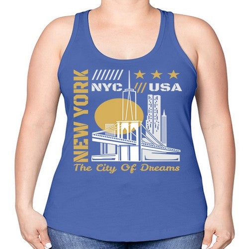 New York 1475# - cities -Racerback Tank