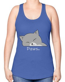 Paws - cats -Racerback Tank