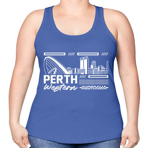 Perth 1597# - cities -Racerback Tank