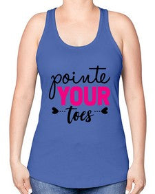 Pointe your toes 176# - ballet -Racerback Tank