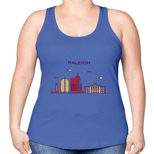 Raleigh 1710# - cities -Racerback Tank