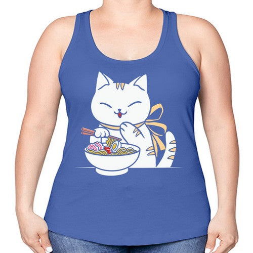 Ramen Cat Kawaii Anime Tee Japanese 280# - anime -Racerback Tank