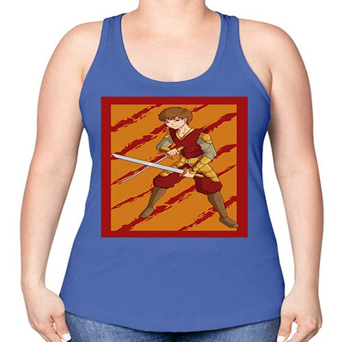 Samurai boy 95# - anime -Racerback Tank