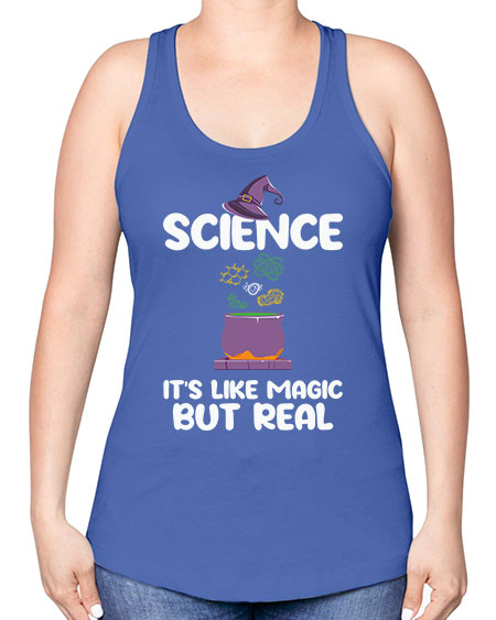 ScienceItsLikeMagicButScientistSkinite Scientist Skinite 48# - general science -Racerback Tank