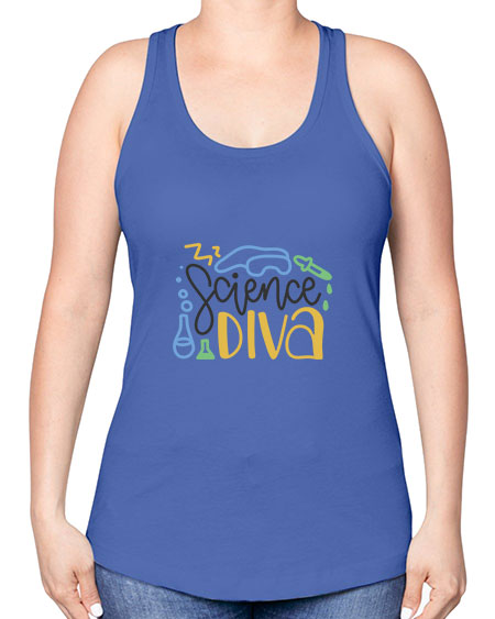Sciencediva 43# - general science -Racerback Tank