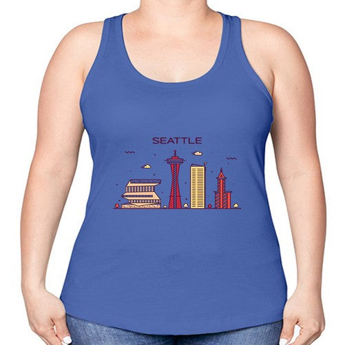 Seattle 1810# - cities -Racerback Tank