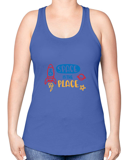 Spaceistheplace 11# - space -Racerback Tank
