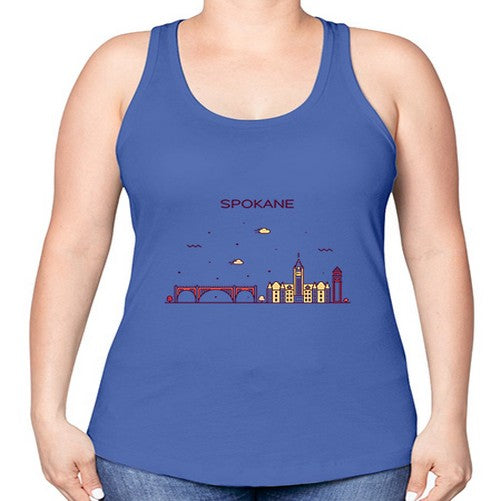 Spokane 1880# - cities -Racerback Tank