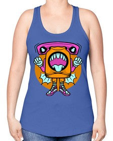 Spooky voices 232# - cartoon general -Racerback Tank