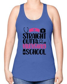 Straight Outta Nursing Style Style 1426# - nurse -Racerback Tank
