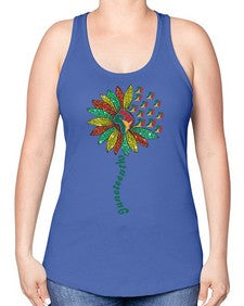 Sunflower Fist Juneteenth Black History 24# - black juneteenth -Racerback Tank