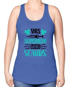 This Superhero Wears Style Style 1566# - nurse -Racerback Tank