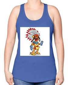 Thnksgvngindian 254# - cartoon general -Racerback Tank