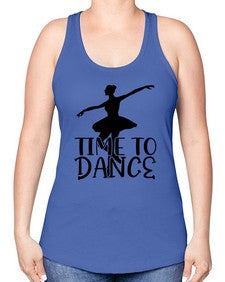 Time to dance 201# - ballet -Racerback Tank