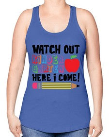 Watch Out Kindergarten 990# - kindergarten -Racerback Tank