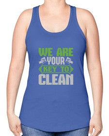 We are your key to clean Style 464# - cleaner -Racerback Tank