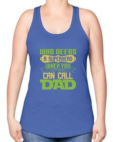 Who needs 266# - cartoon super hero -Racerback Tank