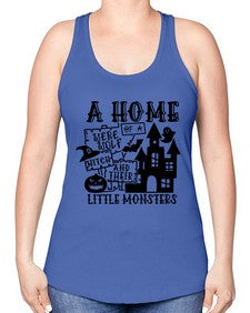 a home of a were wolf witch and their little monsters 53# - witch -Racerback Tank