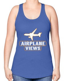 airplane views  5# - airplane -Racerback Tank