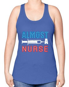 almost nure transeparent 574# - nurse -Racerback Tank