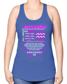 aquarius 86# - aquarius -Racerback Tank