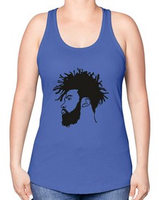 beardman 46# - black boys or men -Racerback Tank