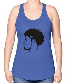 beardman 47# - black boys or men -Racerback Tank