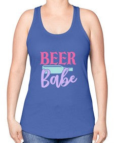 beer babe 44# - beer -Racerback Tank