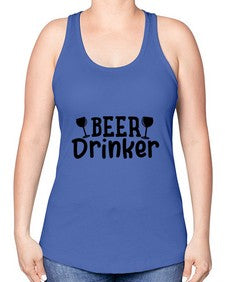 beer drinker 46# - beer -Racerback Tank