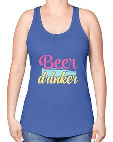 beer drinker 47# - beer -Racerback Tank