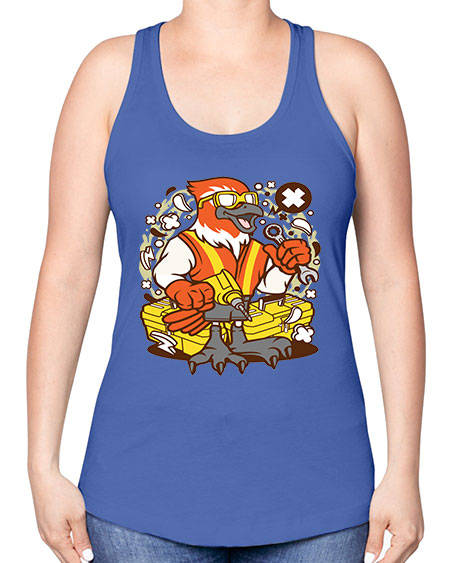 bird mechanic worker 21# - birds -Racerback Tank