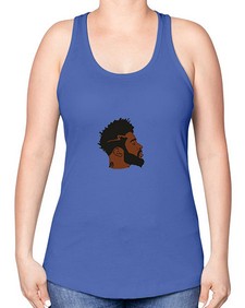 black man 30# - black boys or men -Racerback Tank