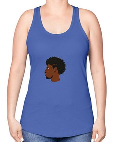 black man 39# - black boys or men -Racerback Tank