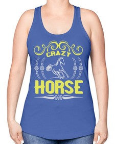 crazy horse Style 9# - horse -Racerback Tank